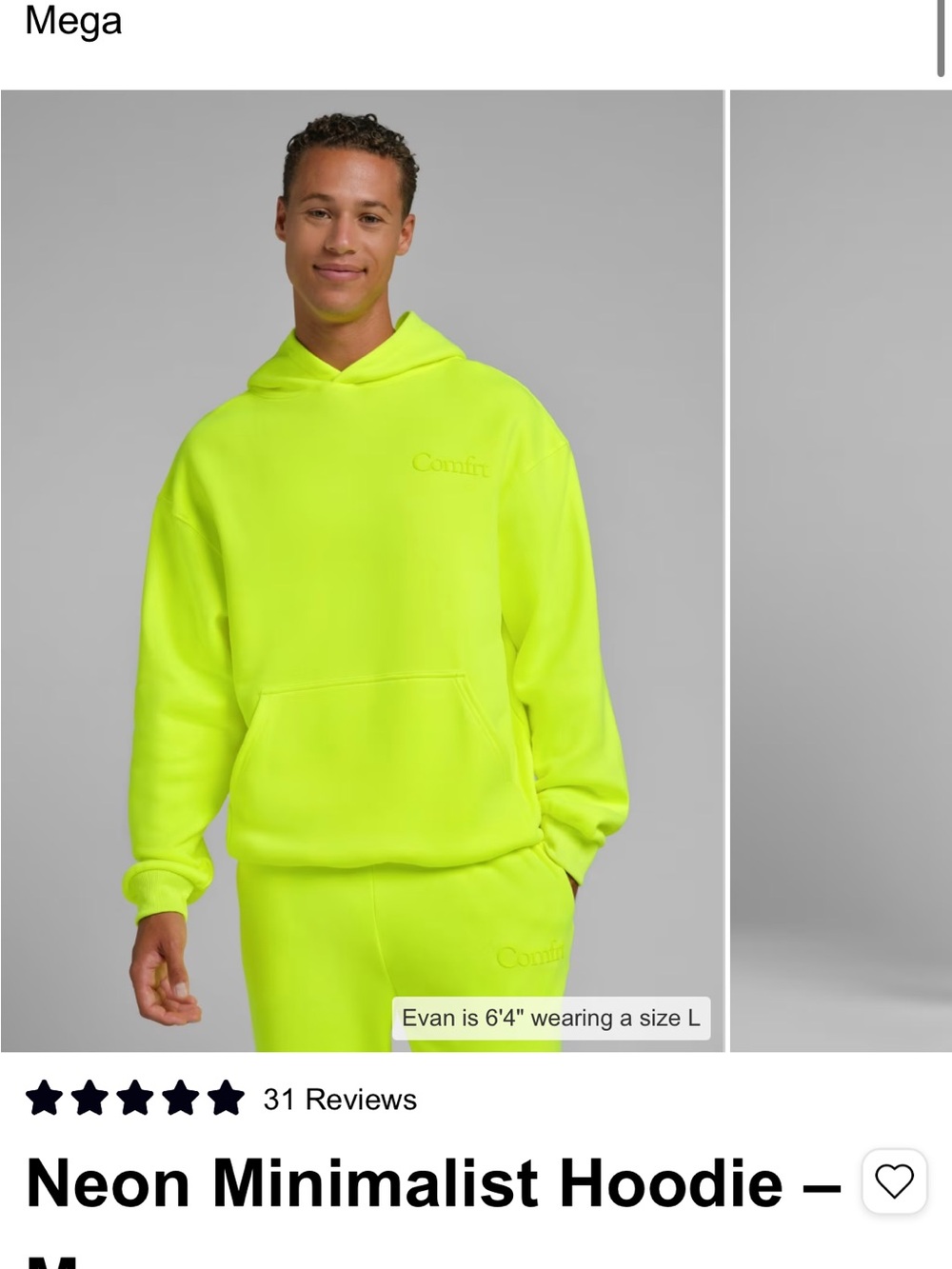 Mega Neon Minimalist Hoodie - Neon Yellow LOOKING FOR TRADE